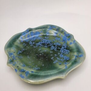 Vintage Edgecomb Potters Crystalline Glaze Decorative Plate MCM Art Pottery